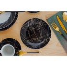 Тарелка керамическая обеденная Доляна «Кассиопея», d=24 см, цвет чёрный - Фото 6