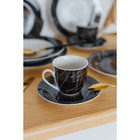 Чайная пара керамическая Доляна «Кассиопея», 2 предмета: чашка 200 мл, блюдце d=14,5 см - Фото 7