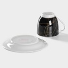 Чайная пара керамическая Доляна «Кассиопея», 2 предмета: чашка 200 мл, блюдце d=14,5 см - фото 4287424