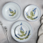 Сервиз столовый Доляна «Лаванда», 24 предмета, цвет белый - Фото 3