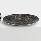 Набор керамической посуды Доляна «Кассиопея», 24 предмета: тарелки d=19/21/24 см, чайная пара 200 мл, цвет чёрный - Фото 8