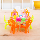 Мебель для кукол с куклами и аксессуарами, цвета МИКС - Фото 5