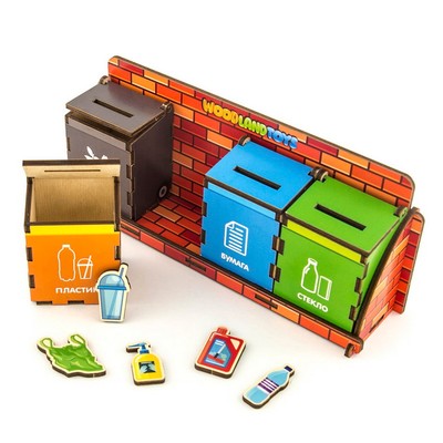 Комодик WoodLand Toys «Сортировка мусора»