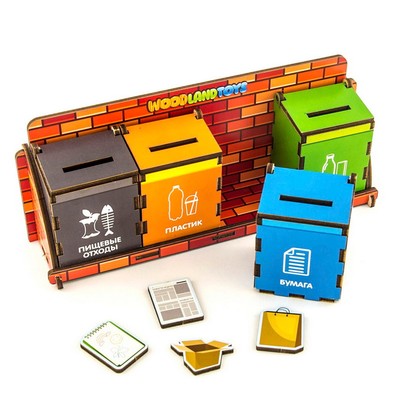 Комодик WoodLand Toys «Сортировка мусора»