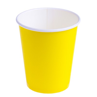 Стакан бумажный "Жёлтый" для горячих напитков, 250 мл, диаметр 80 мм