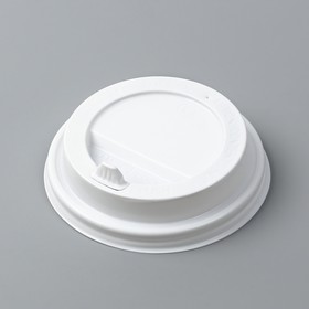Крышка одноразовая для стакана "Белая" с клапаном, 80 мм