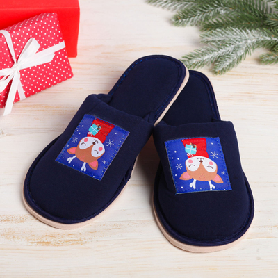 Домашние тапочки "С Новым годом!", размер 40/41