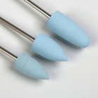 Фрезы силиконовые для полировки, 6 шт, абразивность 800 грит, цвет голубой - Фото 2