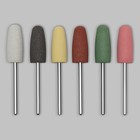 Фрезы силиконовые для полировки, в пакете, 6 шт, d = 10 мм, разноцветные - Фото 2