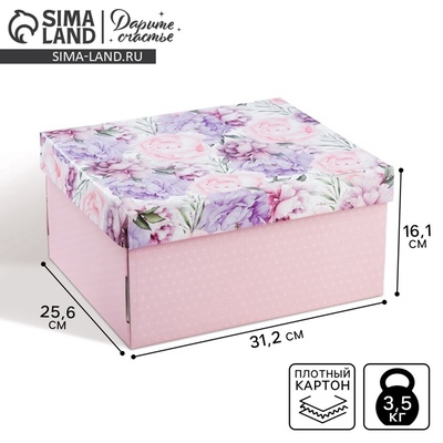 Коробка подарочная складная, упаковка, «Цветочная сказка», 31×25.5×16 см