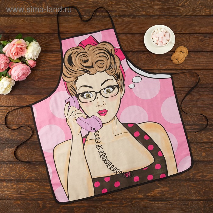 Фартук Этель Love Life "Горошек" 70х80см, 100%пэ - Фото 1