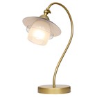 Настольная лампа B71082/1T BK+SGD WT, 40Вт E27, цвет золото - фото 4220582