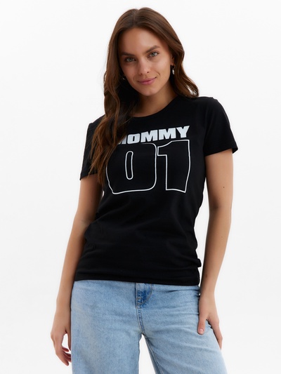 Футболка женская KAFTAN Sport Family, чёрный, размер 46