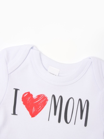 Боди для девочки «Крошка Я» Love mom, рост 68-74 см, белое