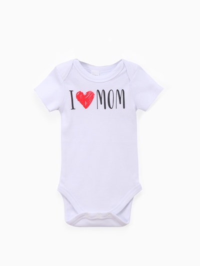 Боди для девочки «Крошка Я» Love mom, рост 74-80 см, белое