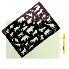 Набор для творчества «Рисунки светом» на магнитной основе, зверята - Фото 2