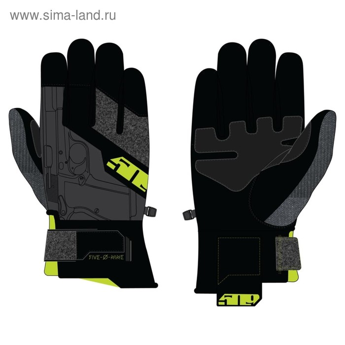 Перчатки 509 Freeride с утеплителем, размер M, чёрные, жёлтые - Фото 1