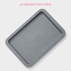 Противень Доляна «Элин Мрамор. Прямоугольник», 33×23×2 см, антипригарное покрытие, серый - Фото 2