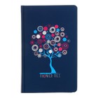 Записная книжка А5, 96 листов линейка «Цветочное дерево», твёрдая обложка, фольгирование, ламинация Soft Touch - Фото 1