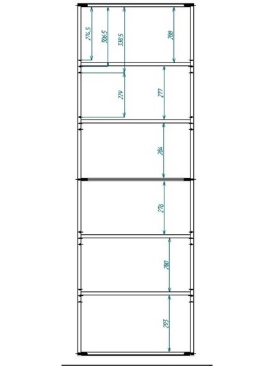 Стеллаж Лофт, 600х240х1810, Венге