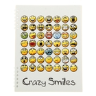 Тетрадь 48 листов клетка на гребне Crazy Smile, МИКС - Фото 1