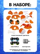 Электронный конструктор «Робот-лисёнок», интерактивный, сенсорный, на батарейках, 20 деталей - Фото 2