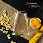Банка стеклянная для сыпучих продуктов с бамбуковой крышкой «Эко. Трапеция», 850 мл, 9,5×13 см - Фото 2