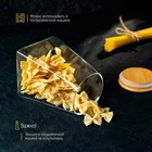 Банка стеклянная для сыпучих продуктов с бамбуковой крышкой «Эко. Трапеция», 10×15 см - Фото 3