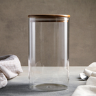 Банка стеклянная для сыпучих продуктов «Эко», 900 мл, 10×15 см - Фото 1