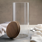 Банка стеклянная для сыпучих продуктов с бамбуковой крышкой Magistro «Эко», 2,5 л, 12×25 см - Фото 2