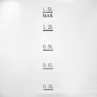 Заварочный чайник «Эко. Бабл», 1.5 л, 26.5×14×16.5 см, с бамбуковой крышкой, металлический фильтр, стекло, прозрачный - Фото 3