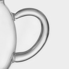 Заварочный чайник «Эко. Бабл», 1.5 л, 26.5×14×16.5 см, с бамбуковой крышкой, металлический фильтр, стекло, прозрачный - Фото 4