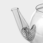 Заварочный чайник «Эко. Бабл», 1.5 л, 26.5×14×16.5 см, с бамбуковой крышкой, металлический фильтр, стекло, прозрачный - Фото 5