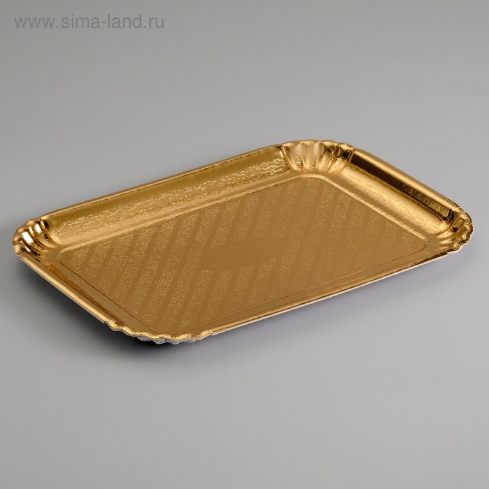 Кондитерский поднос, золотой, 33,2 х 23,1 см - Фото 1