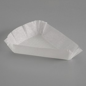 Форма для выпечки белая, форма треугольник, 10,2 х 10,2 х 7,5 х 2,5 см (комплект 500 шт)
