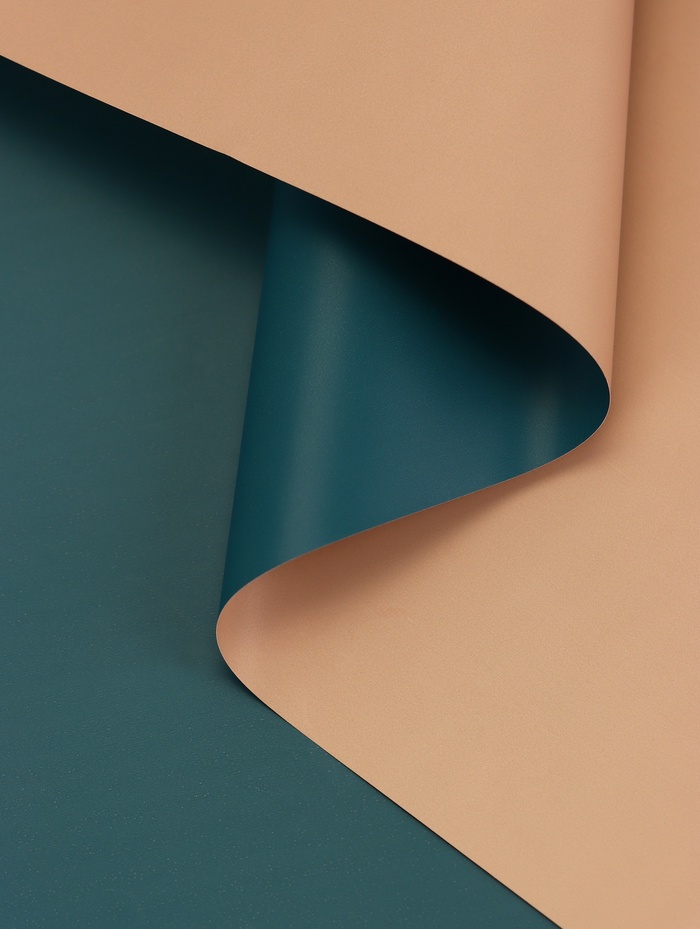 Плёнка для цветов, двусторонняя «Градиент» бежевый - малахит, 0.5×10 м - Фото 1