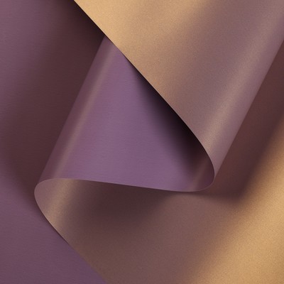 Корейская пленка для цветов перламутровая «Бархат», лаванда, 0.5×10 м