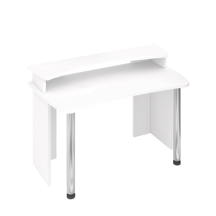 Стол СКЛ-Софт140 с надстройкой, 1400 × 750 × 950 мм, цвет белый жемчуг