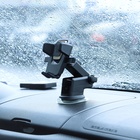 Держатель телефона на присоске, раздвижной 6.5-10 см, чёрный - Фото 1