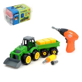 УЦЕНКА Конструктор винтовой «Трактор», с электрическим шуруповертом, отвёрткой и насадками 4661335