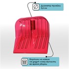 Ковш лопаты для уборки снега, 430×420 мм, поликарбонат, без планки, тулейка 36 мм, красный - Фото 3