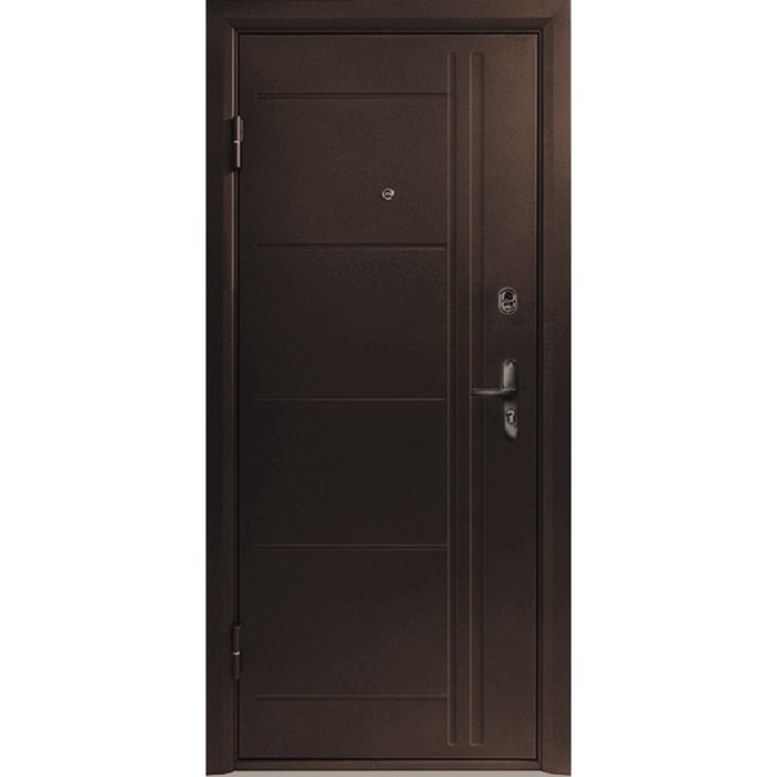 Дверь входная «ДОРЭКО 3», 2066 × 880 мм, левая, цвет белёный дуб / антик медь