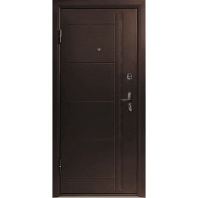 Входная дверь «ДОРЭКО 3», 2066 × 880 мм, правая, цвет белёный дуб / антик медь