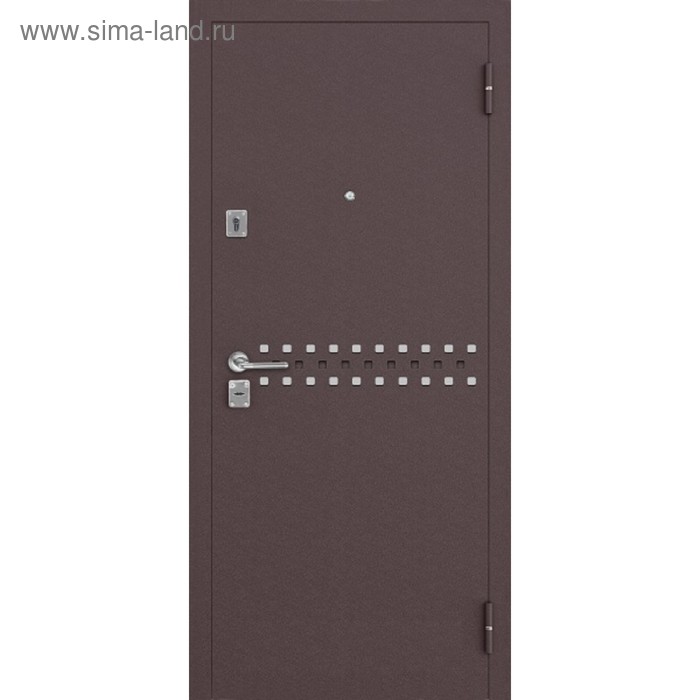 Входная дверь SalvaDoor 3, 2050 × 960 мм, левая, цвет муар бордо / лиственница белая - Фото 1