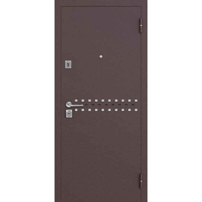 Входная дверь SalvaDoor 3, 2050 × 960 мм, правая, цвет муар бордо/лиственница белая