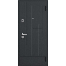 Входная дверь SalvaDoor 5, 2050 × 960 мм, правая, цвет чёрный шёлк