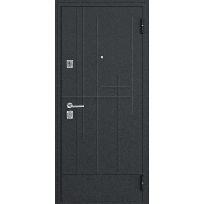 Входная дверь SalvaDoor 5, 2050 × 960 мм, правая, цвет чёрный шёлк