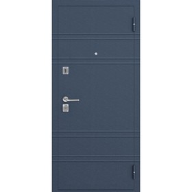 Входная дверь SalvaDoor 6, 2050 × 960 мм, левая, цвет синий шёлк
