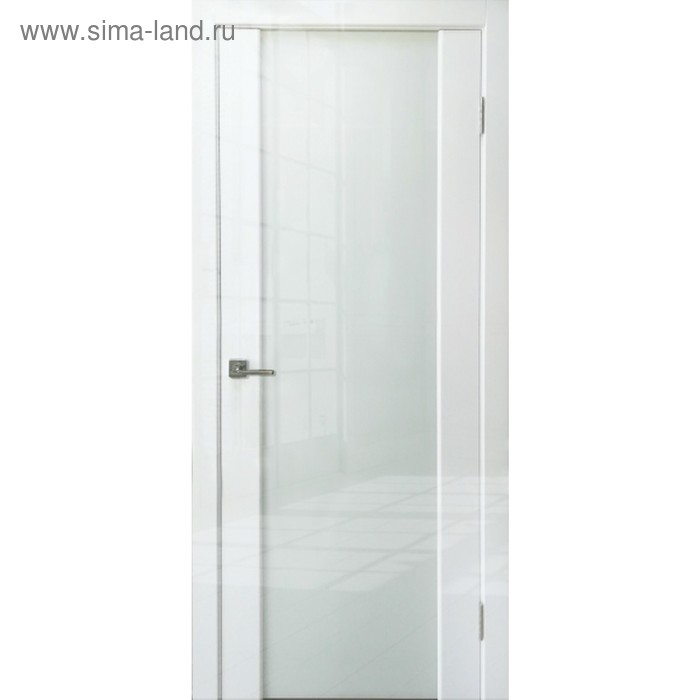 Дверное полотно Diana, 2000 × 700 мм, стекло белый триплекс, цвет белый глянец - Фото 1