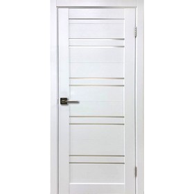 Дверное полотно Х1, 2000 × 700 мм, цвет белый бланко / мелинга / стекло сатин